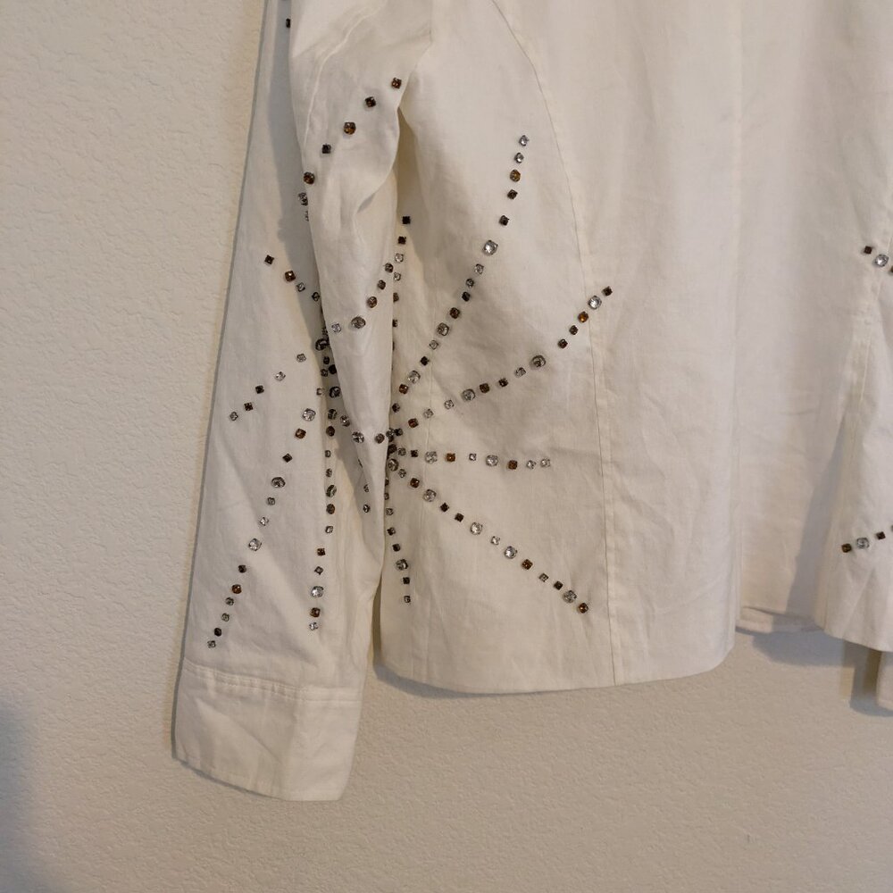 XL Peppe Peluso linen Blazer w/Flair - Picture 6 of 10